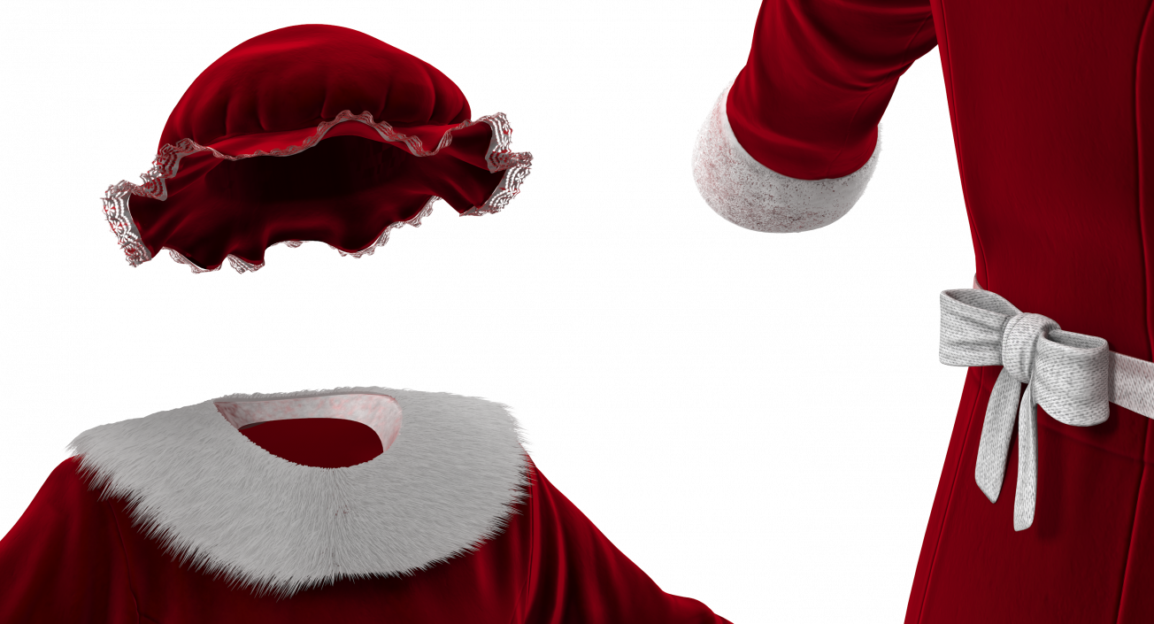 Mrs Claus Costume 3D