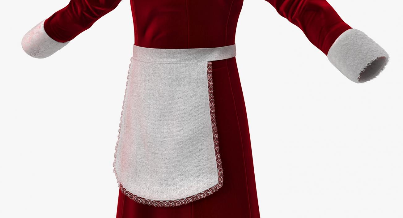 Mrs Claus Costume 3D