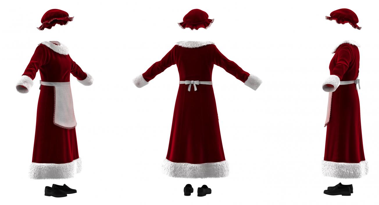 Mrs Claus Costume 3D