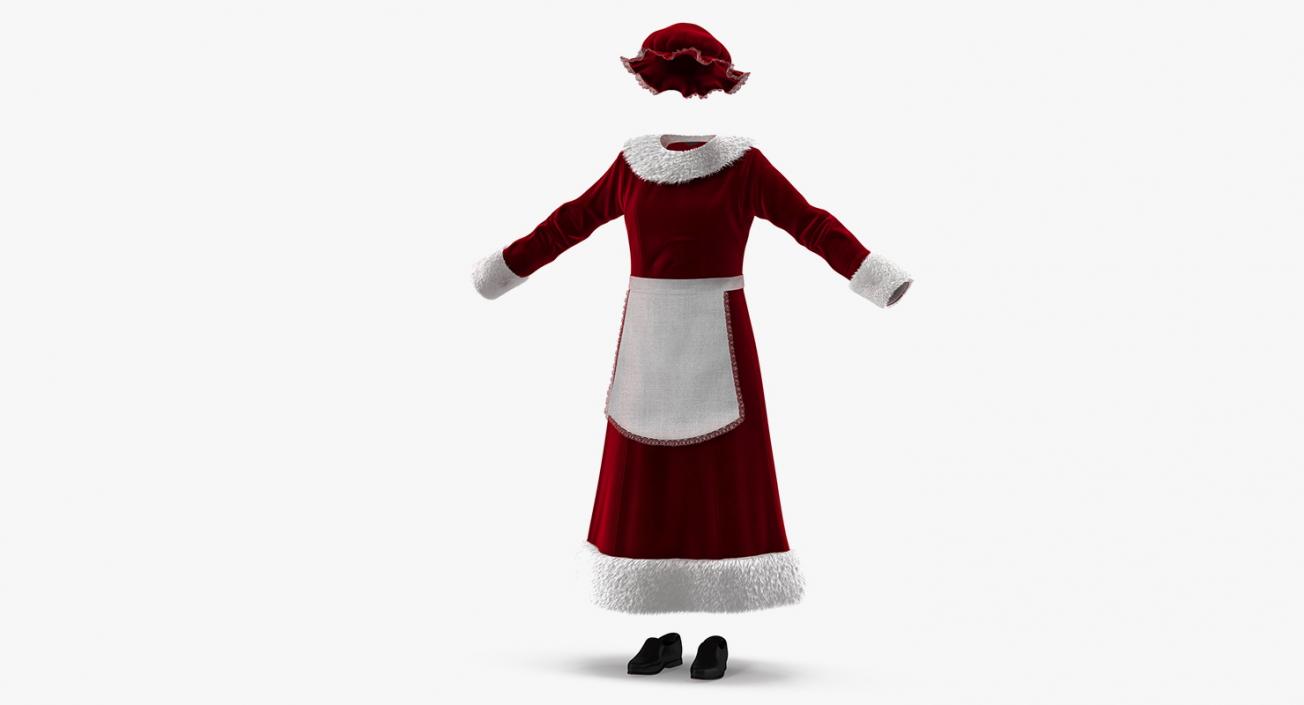 Mrs Claus Costume 3D