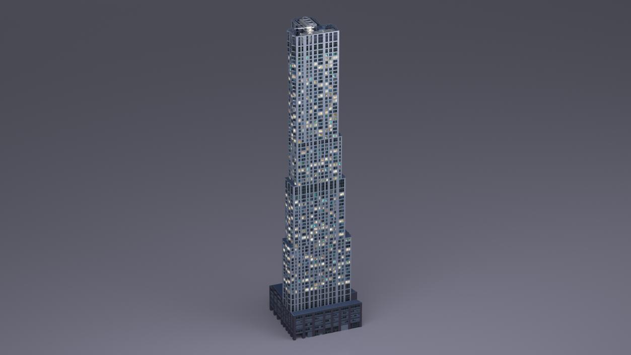 3D New York by Gehry At Night