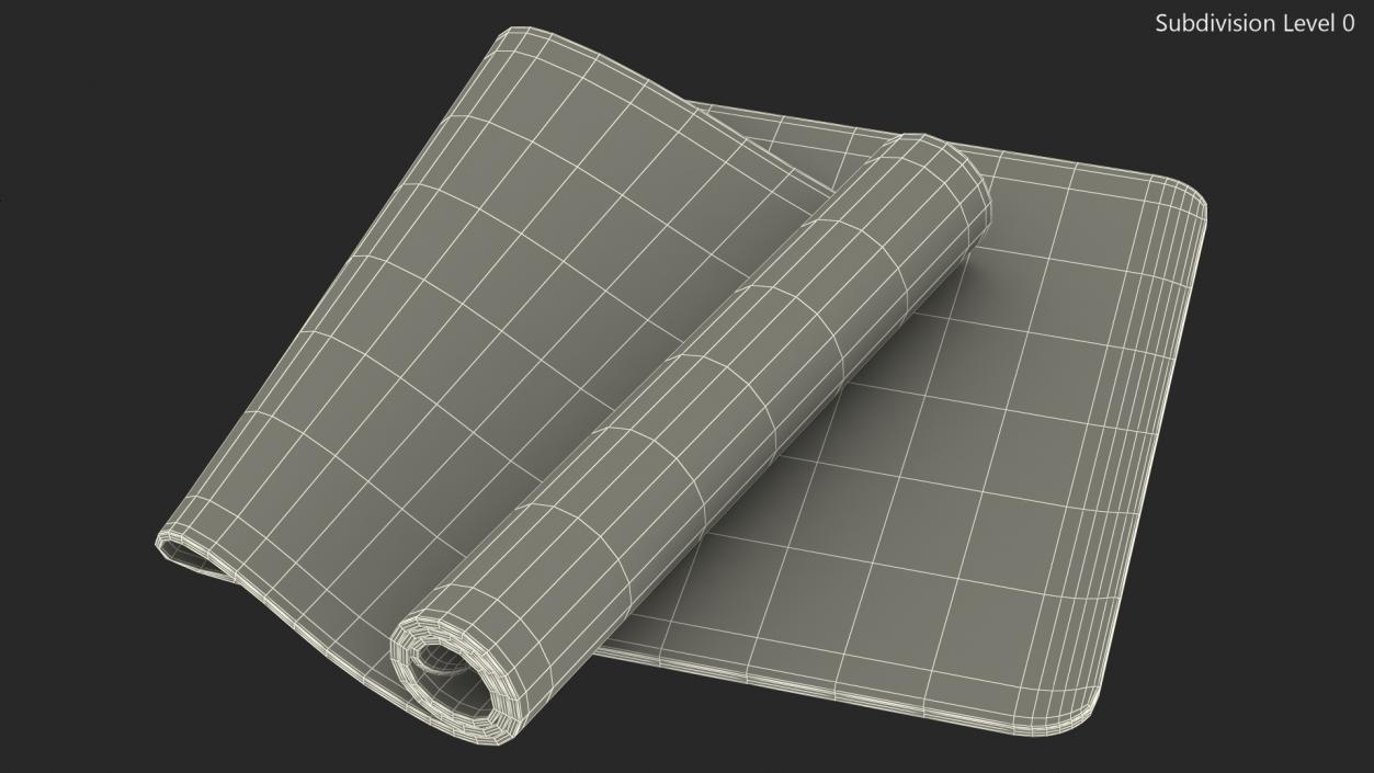 3D model Yoga Mat Folded Camo