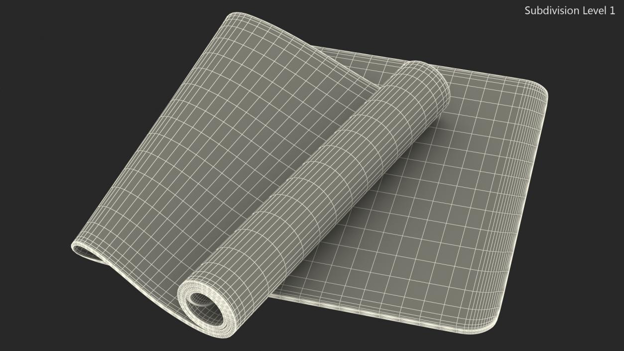 3D model Yoga Mat Folded Camo