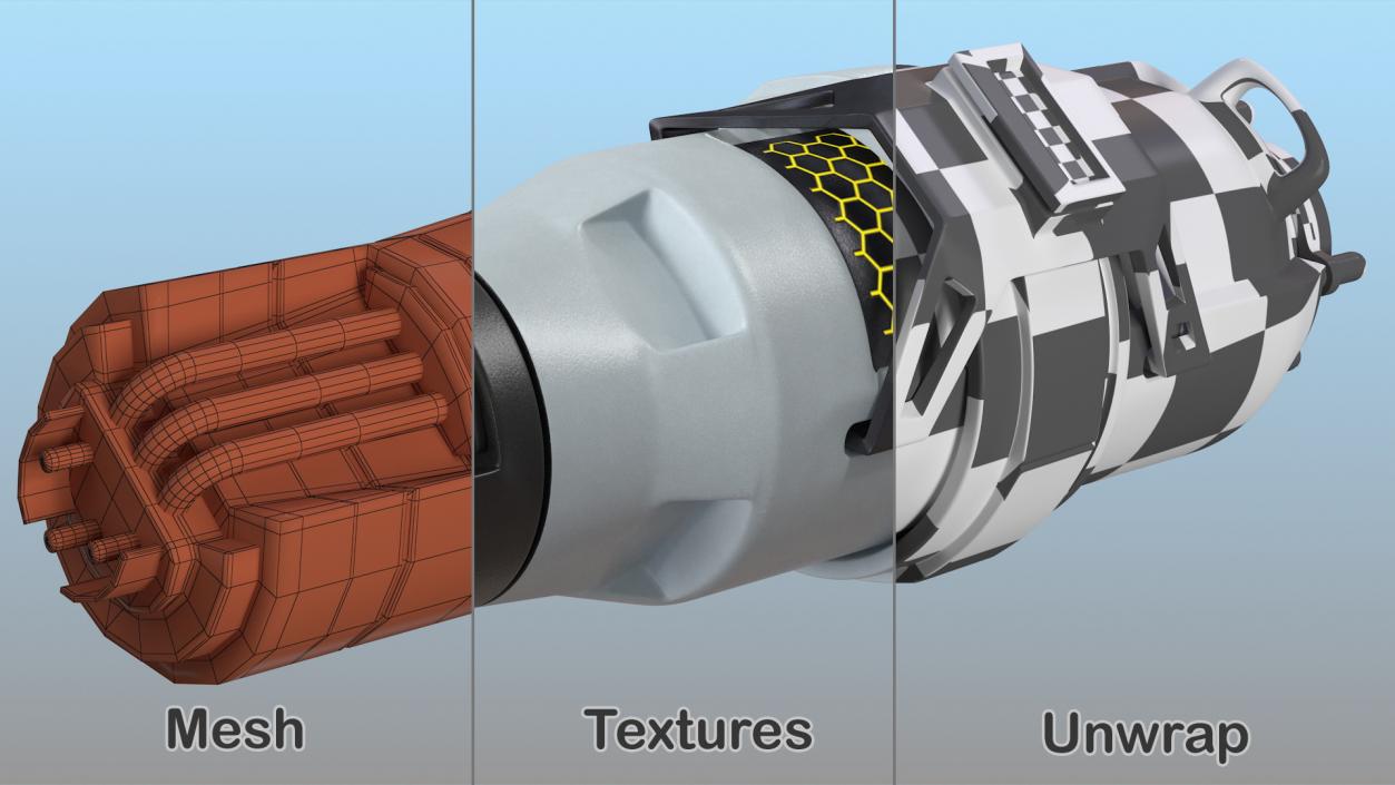 Futuristic Sci Fi Fuel Cell 3D