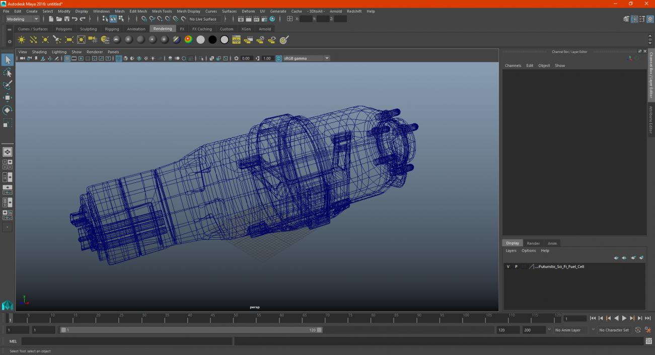 Futuristic Sci Fi Fuel Cell 3D