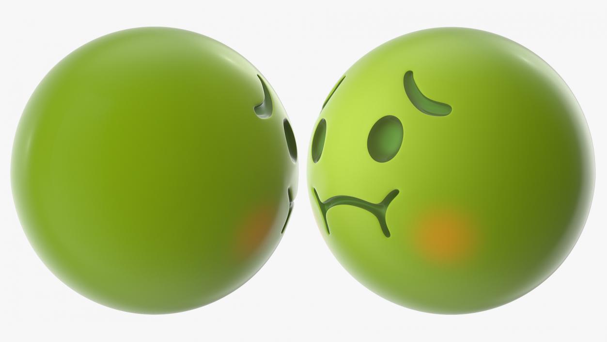 3D model Nauseated Face Emoji