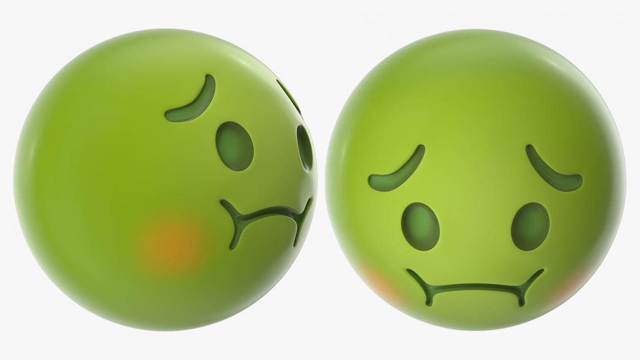 3D model Nauseated Face Emoji