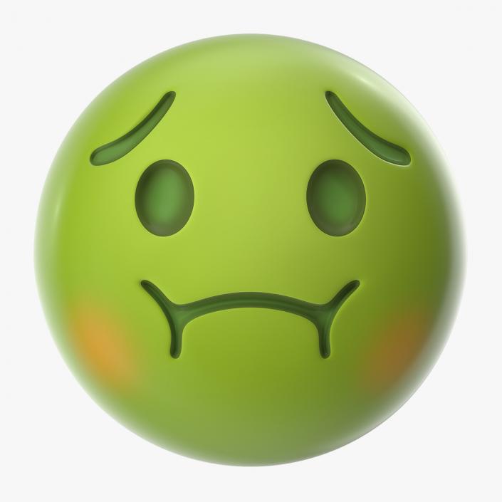 3D model Nauseated Face Emoji