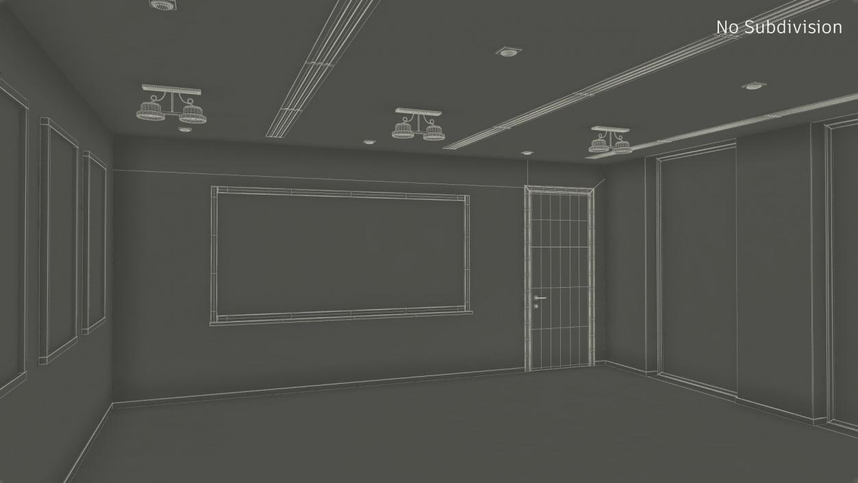 3D Classroom Interior model