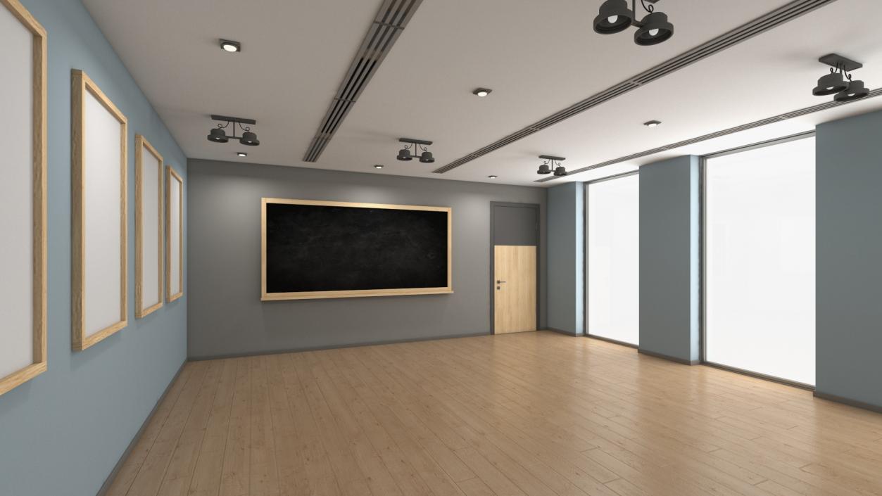 3D Classroom Interior model