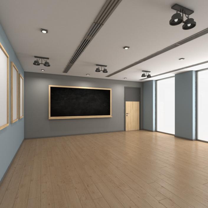 3D Classroom Interior model