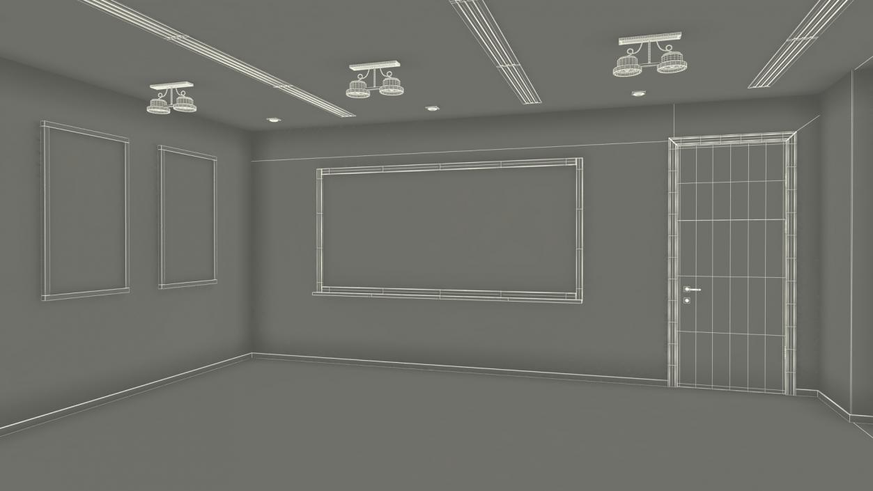 3D Classroom Interior model