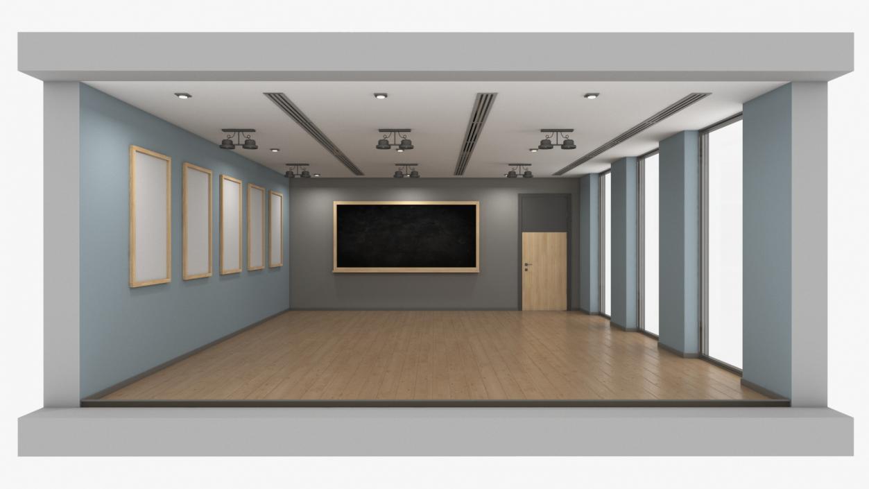 3D Classroom Interior model