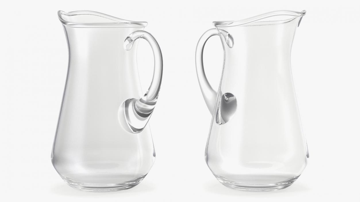 3D Glass Jug With Handle