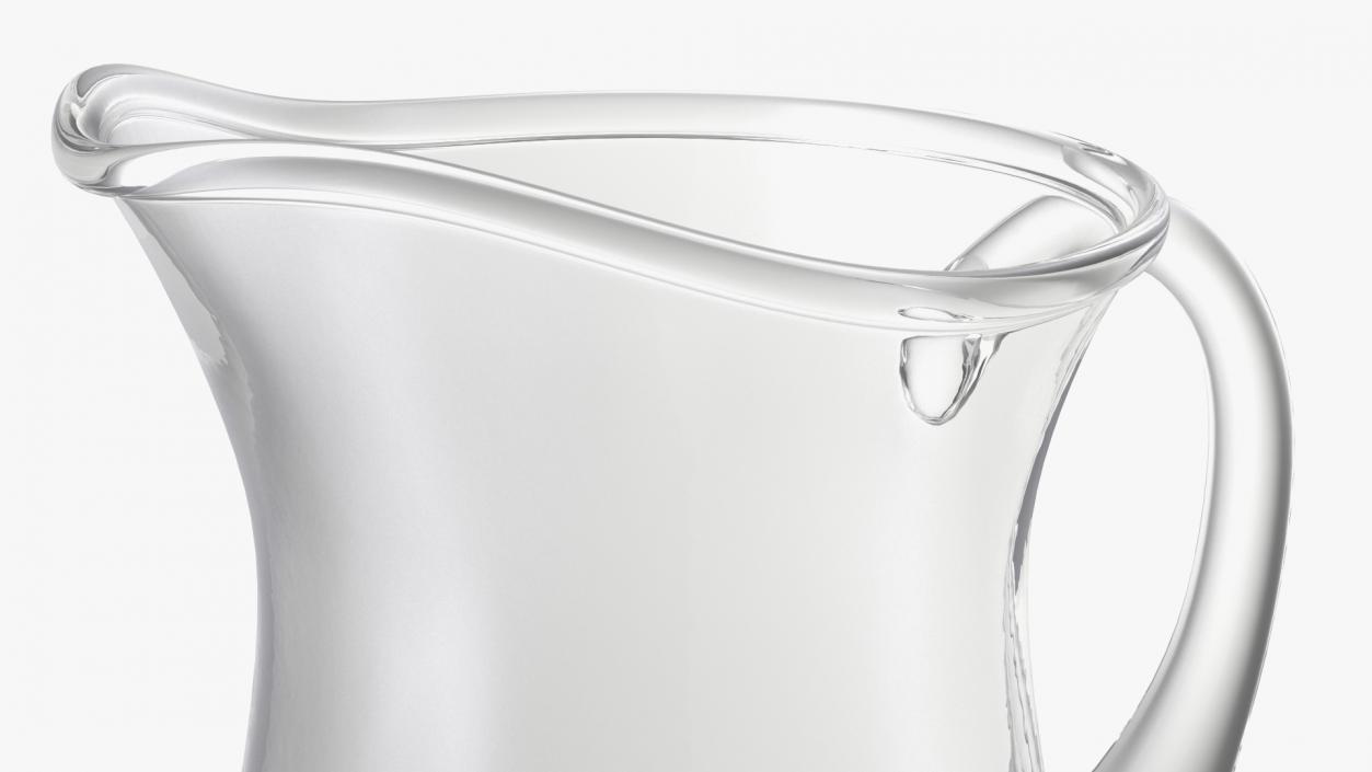 3D Glass Jug With Handle