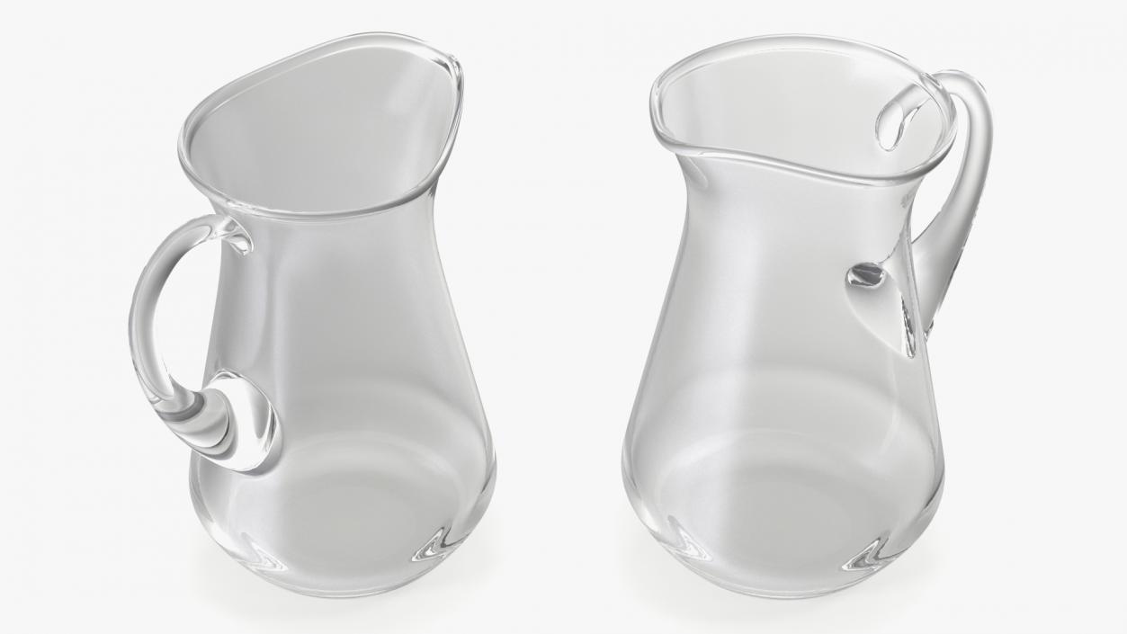 3D Glass Jug With Handle