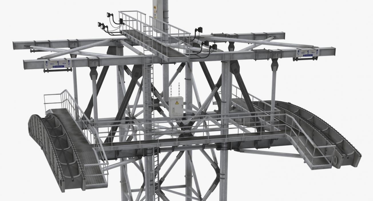 3D Gondola Lift Tower model