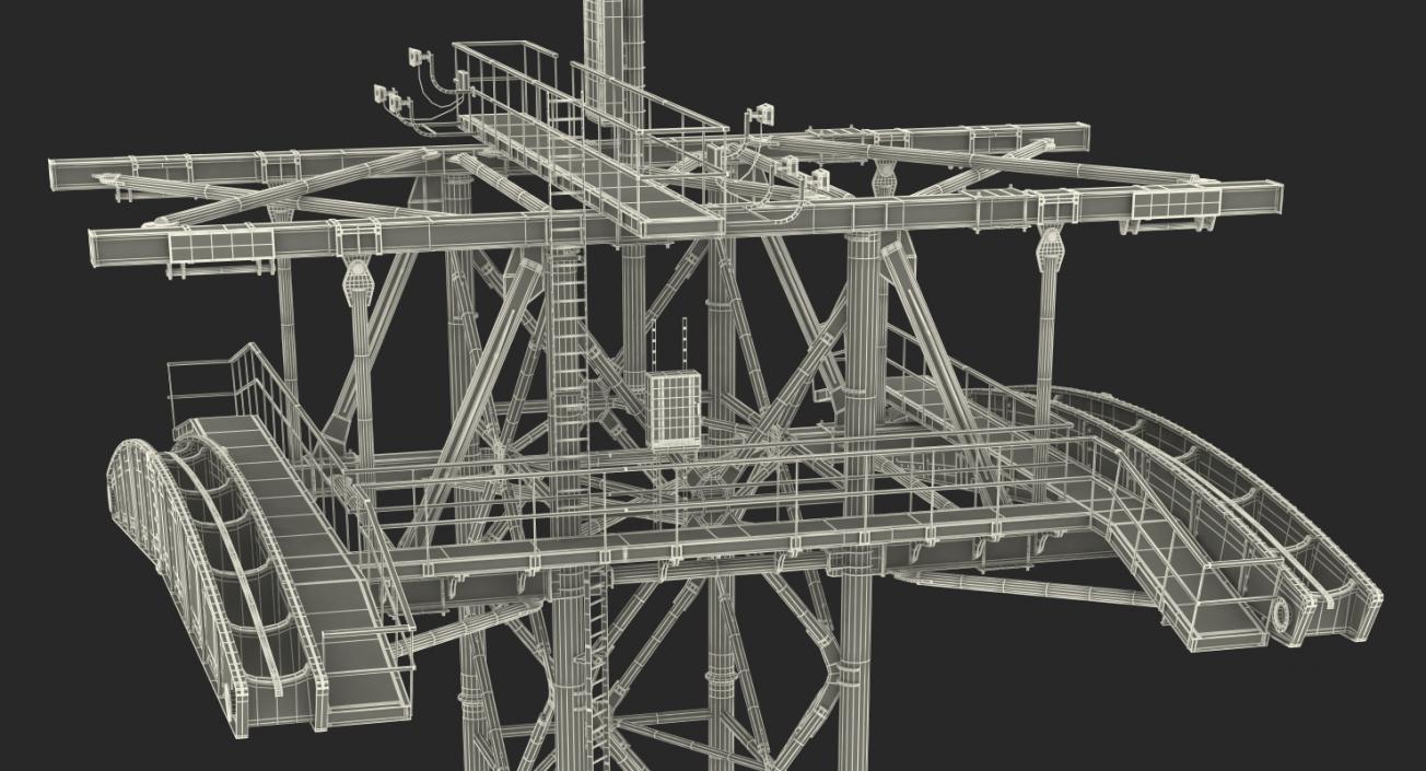 3D Gondola Lift Tower model