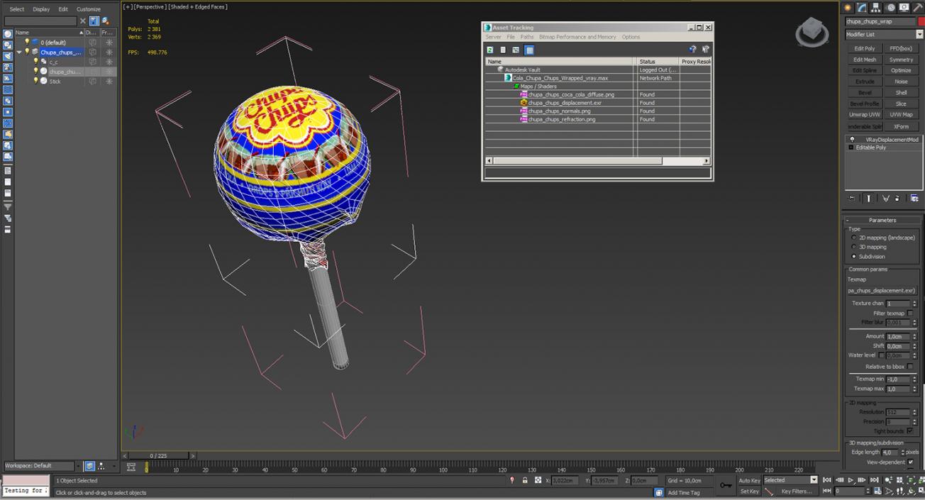 Cola Chupa Chups Wrapped 3D model