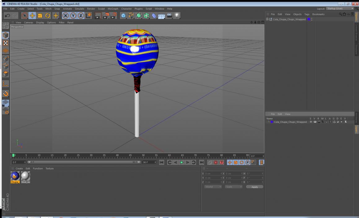 Cola Chupa Chups Wrapped 3D model