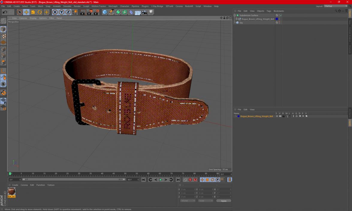 3D Rogue Brown Lifting Weight Belt