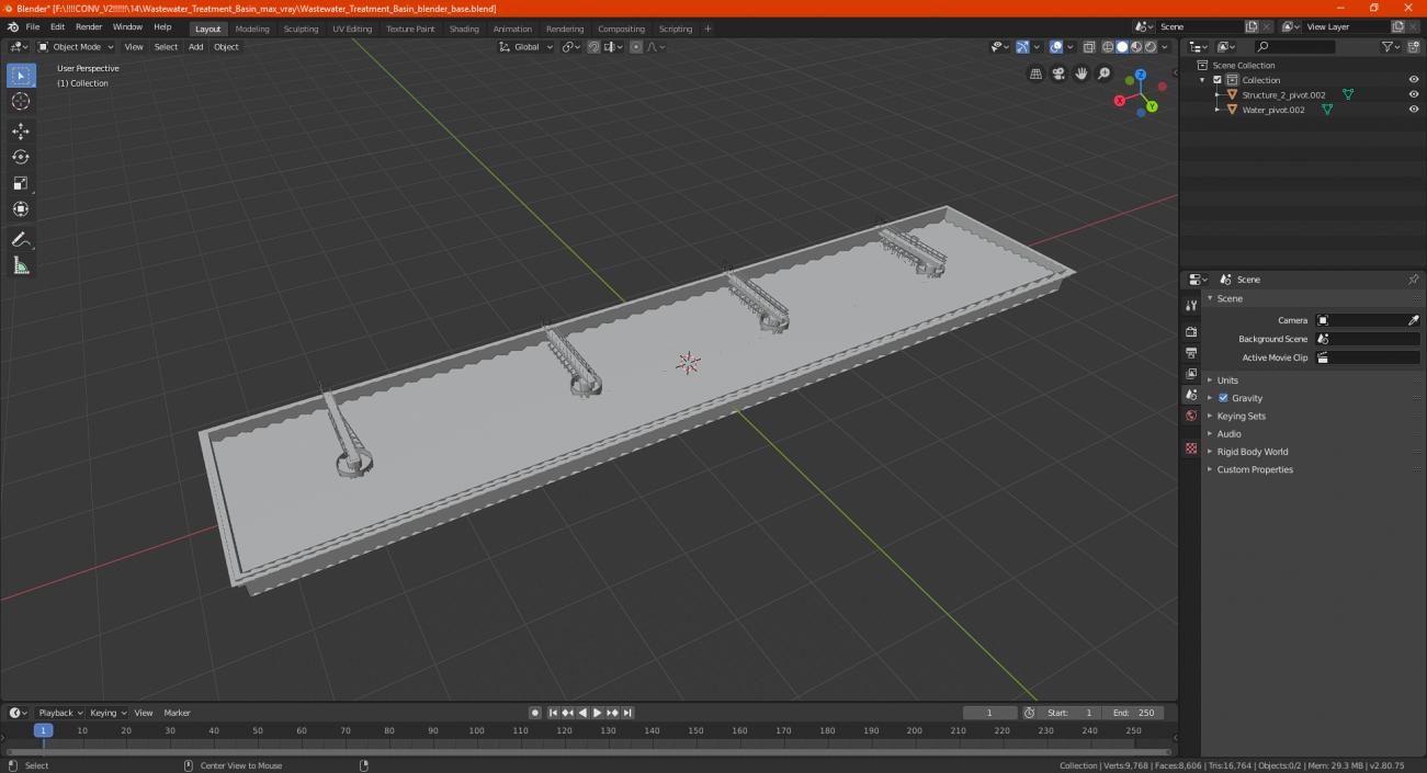 3D Wastewater Treatment Basin