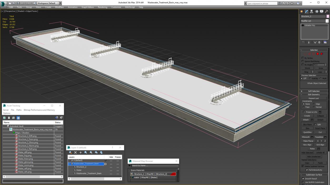 3D Wastewater Treatment Basin