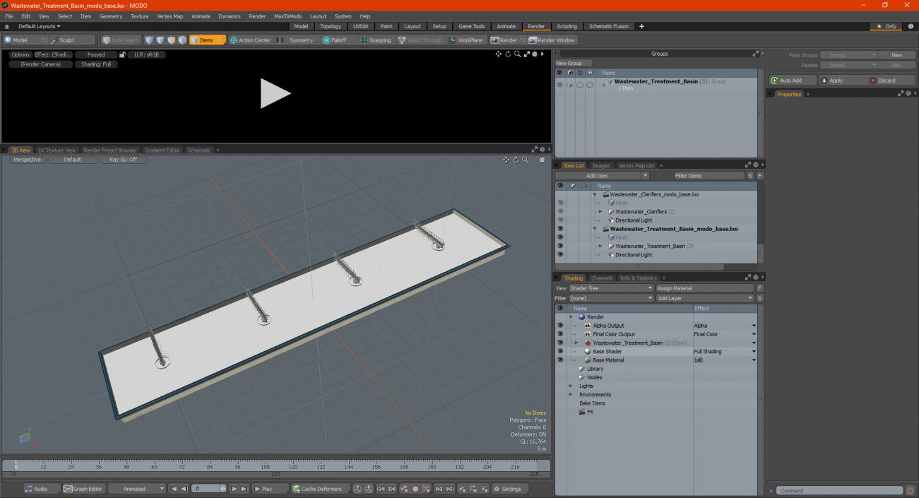 3D Wastewater Treatment Basin