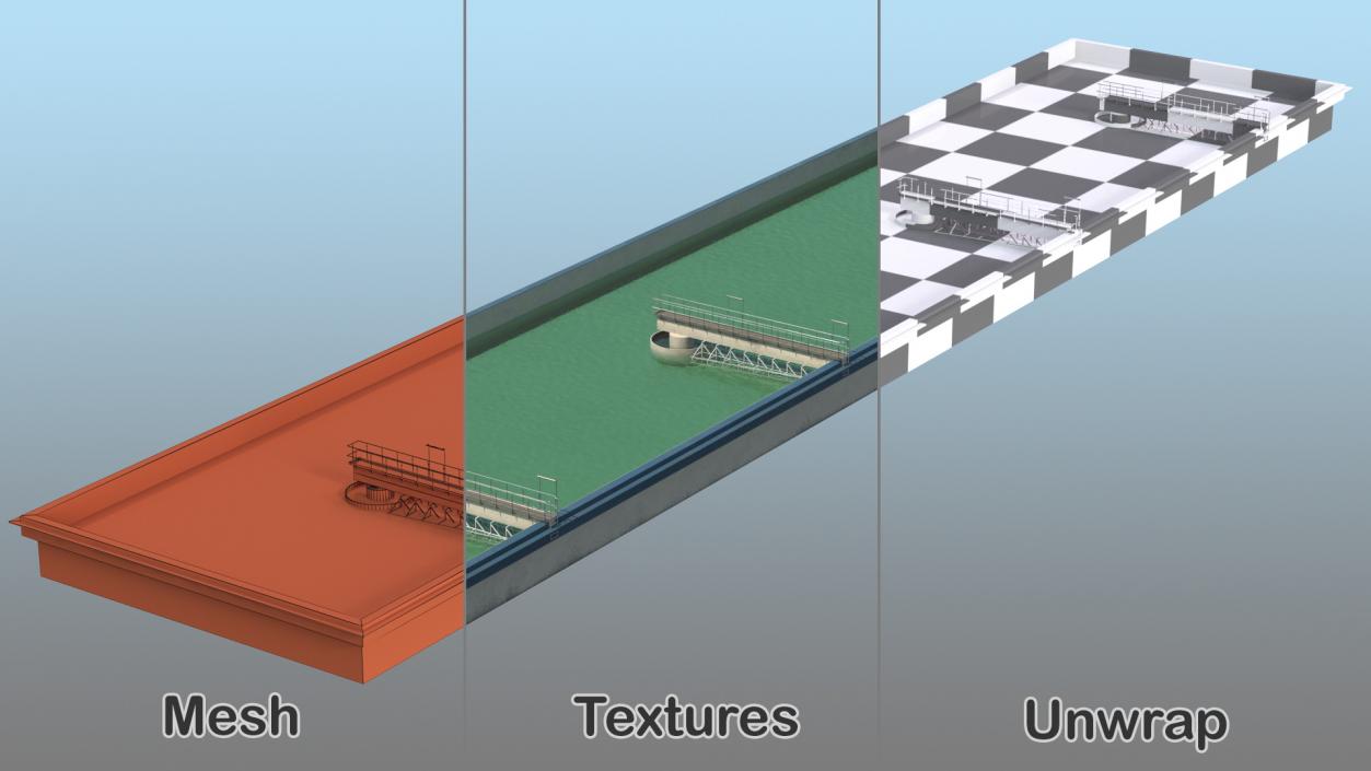 3D Wastewater Treatment Basin