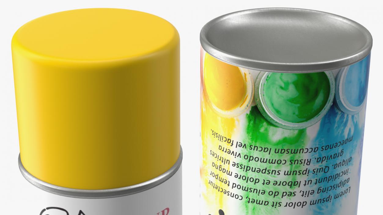 3D Aerosol Cans Mock up Collection