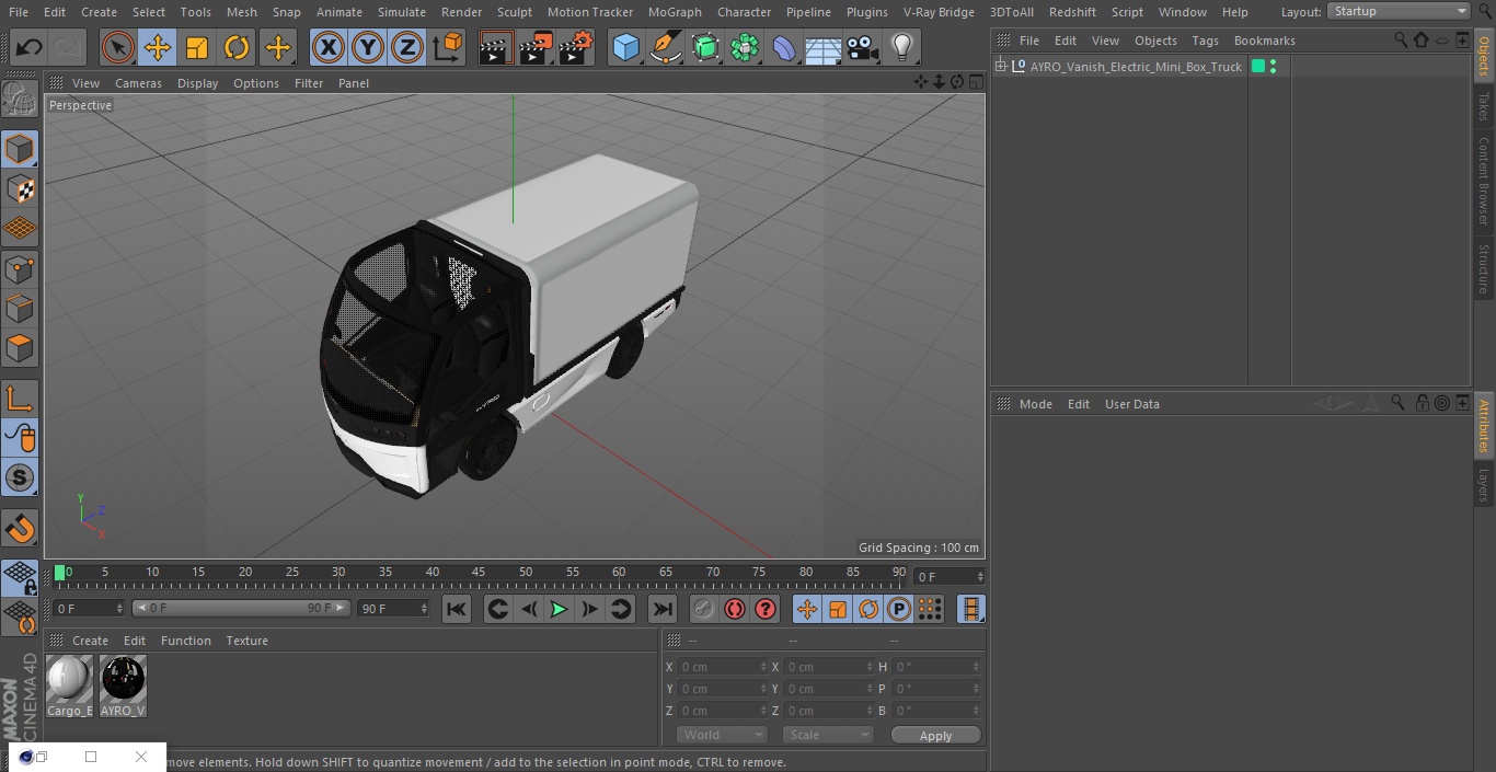 3D model AYRO Vanish Electric Mini Box Truck