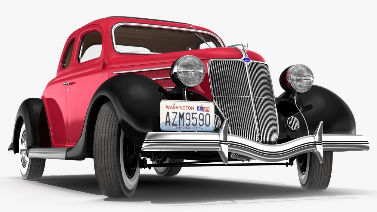 1936 Ford V8 Coupe Red 3D