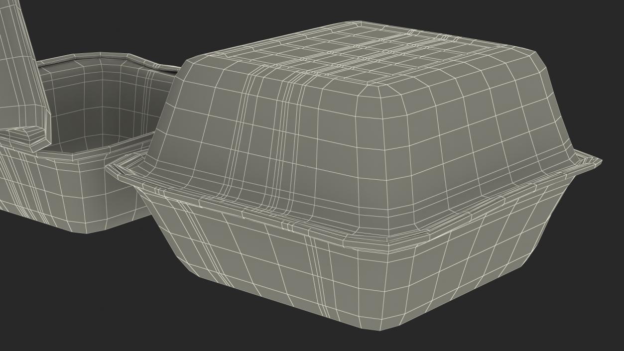 Food Box Square Set 3D model