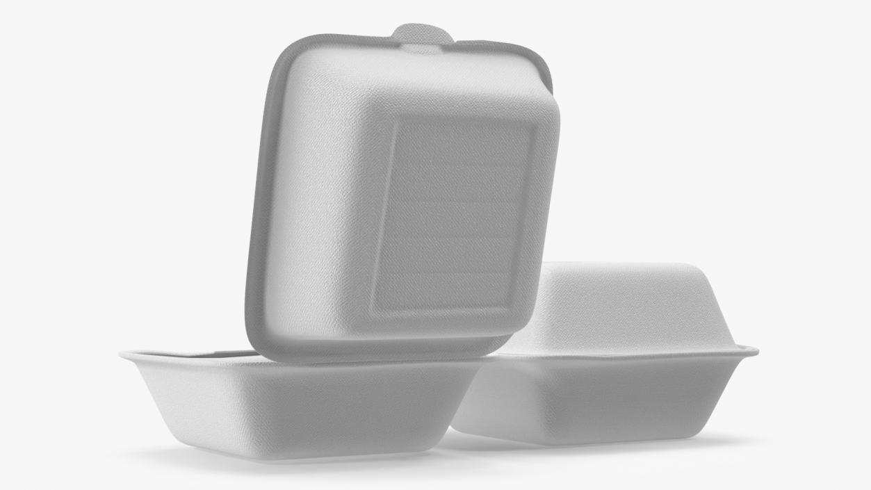 Food Box Square Set 3D model