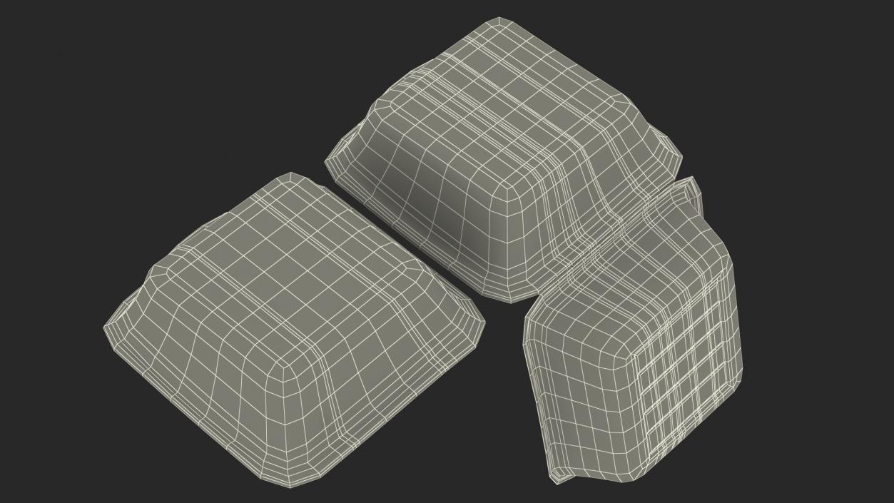 Food Box Square Set 3D model