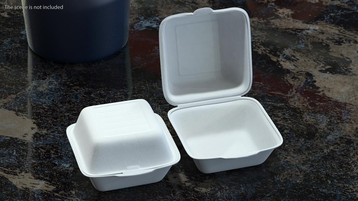 Food Box Square Set 3D model