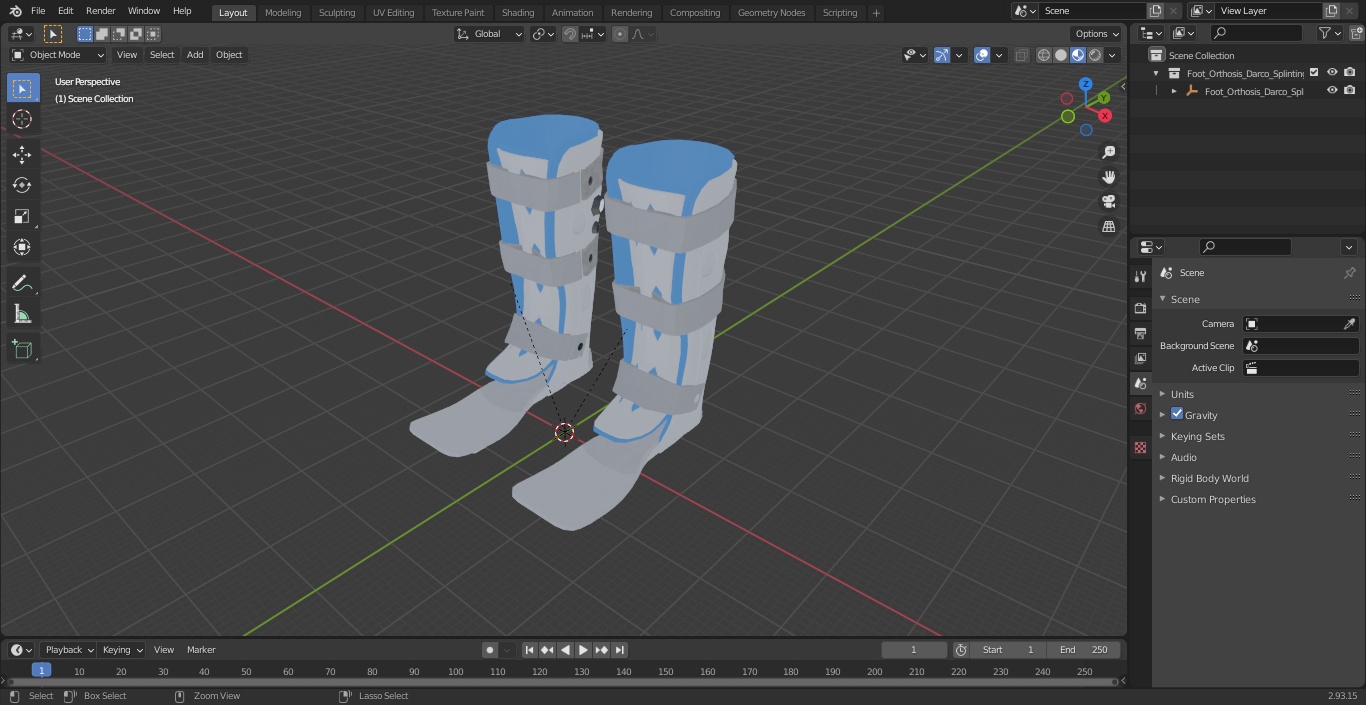 3D Foot Orthosis Darco Splinting System