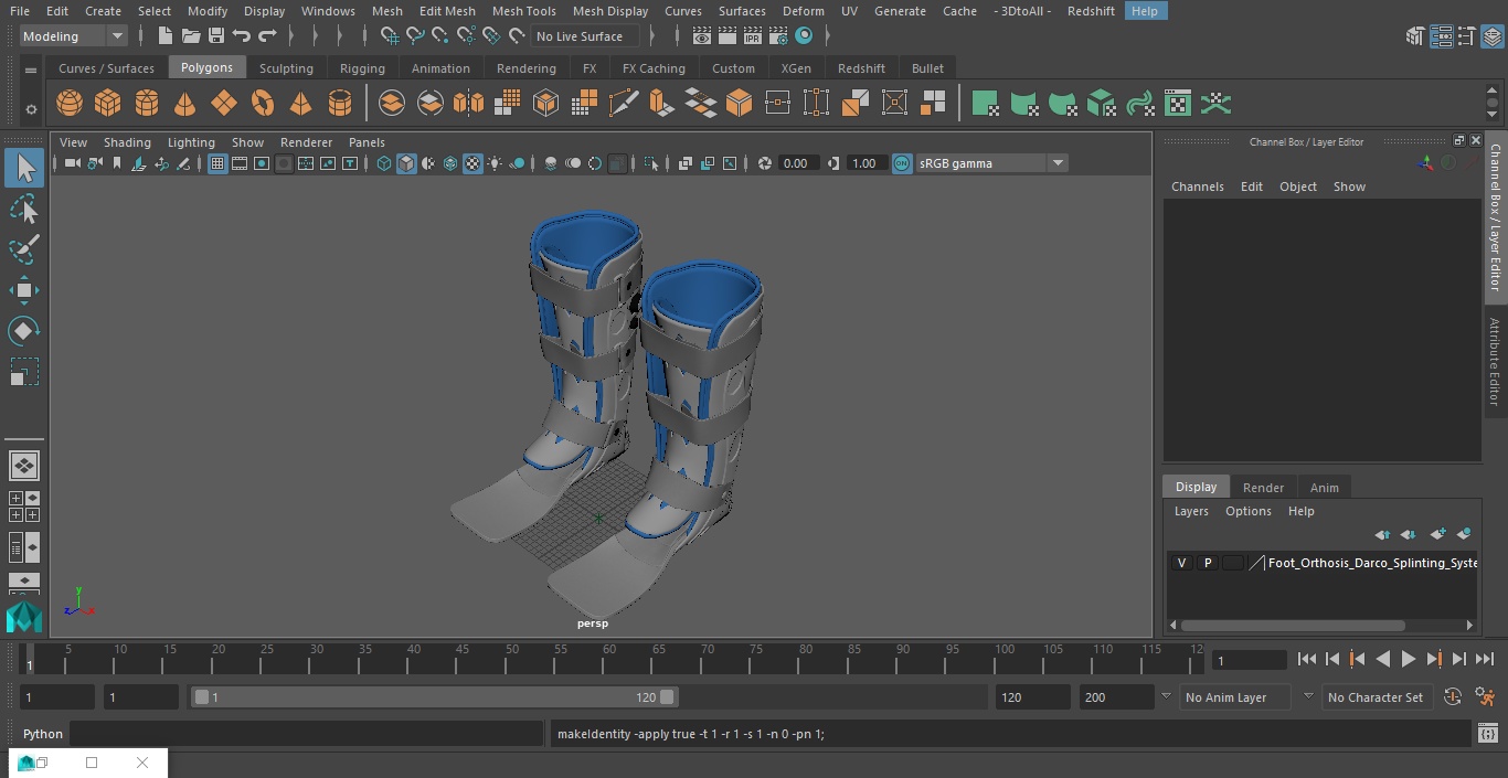 3D Foot Orthosis Darco Splinting System