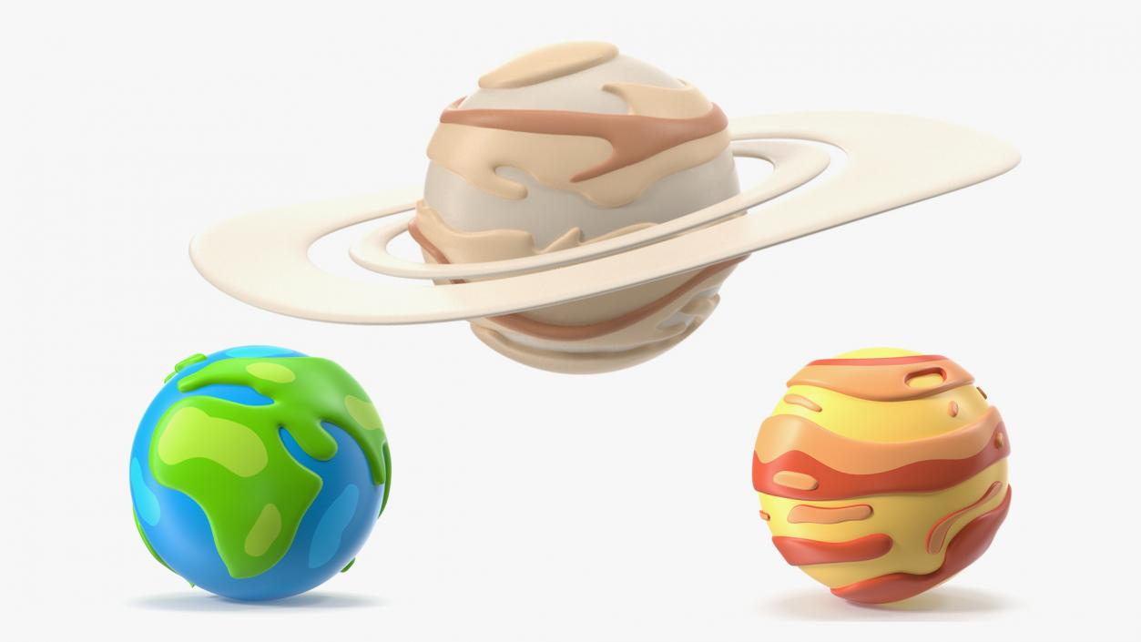 3D Cartoon Planets Collection 2 model