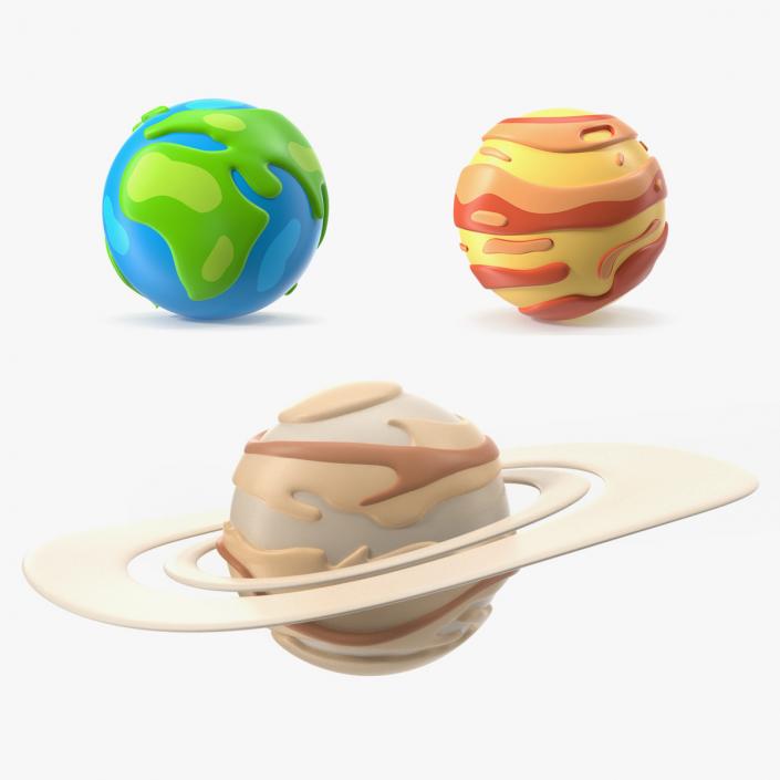 3D Cartoon Planets Collection 2 model