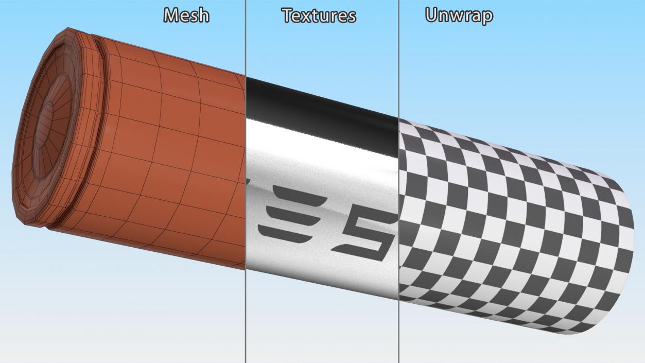 3D Tesla Battery Cell 2170 model