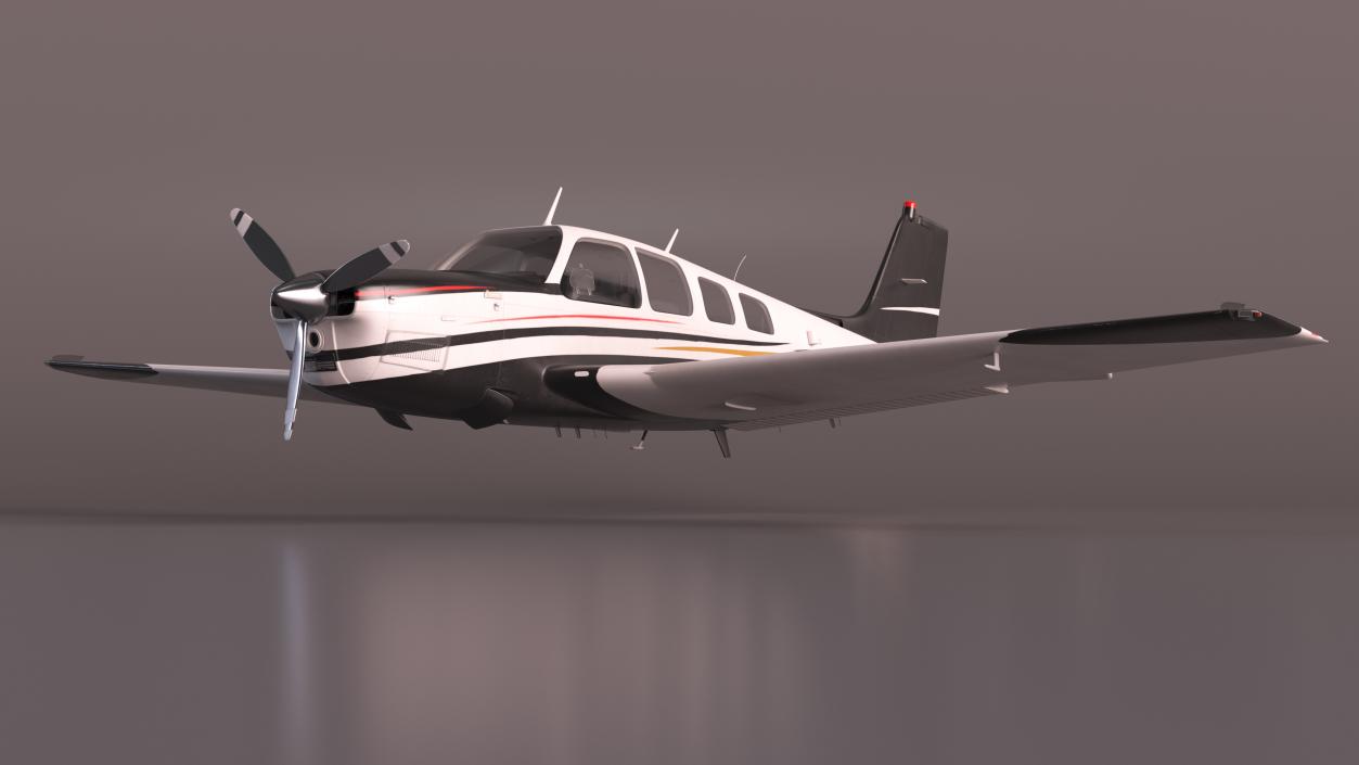 3D Flying Beechcraft Bonanza Plane