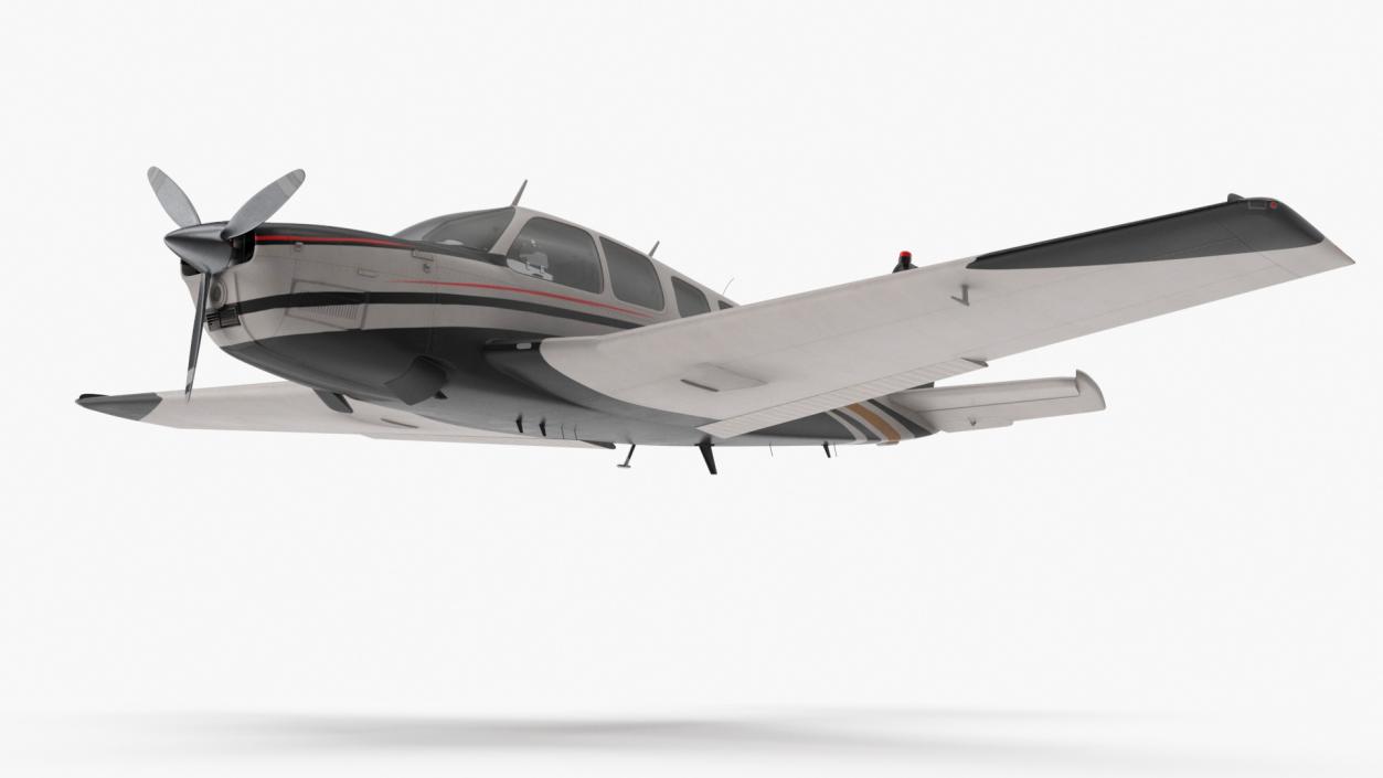 3D Flying Beechcraft Bonanza Plane