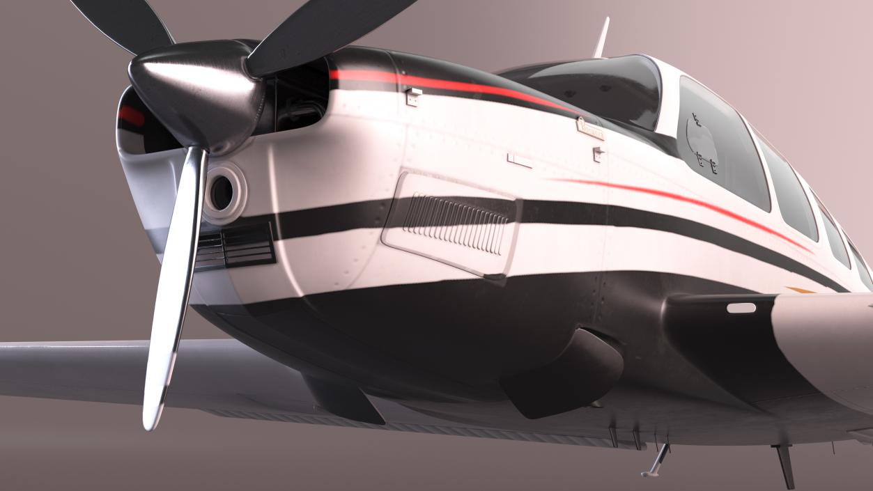 3D Flying Beechcraft Bonanza Plane