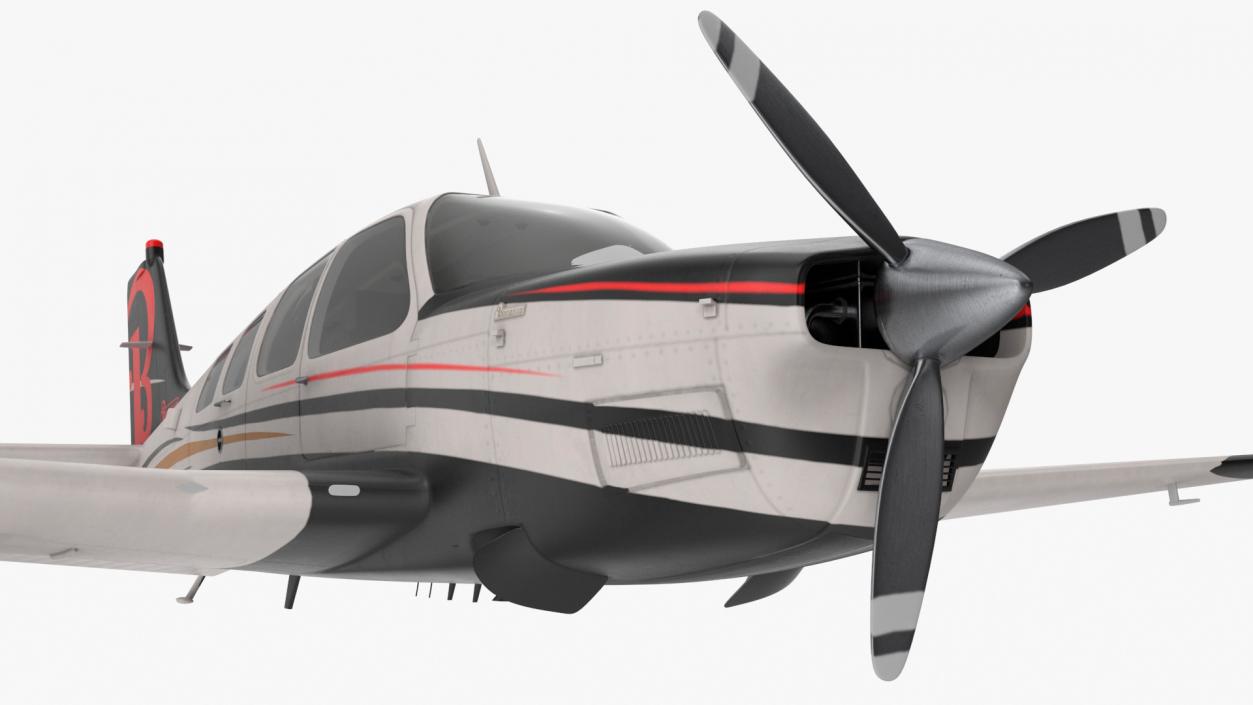 3D Flying Beechcraft Bonanza Plane