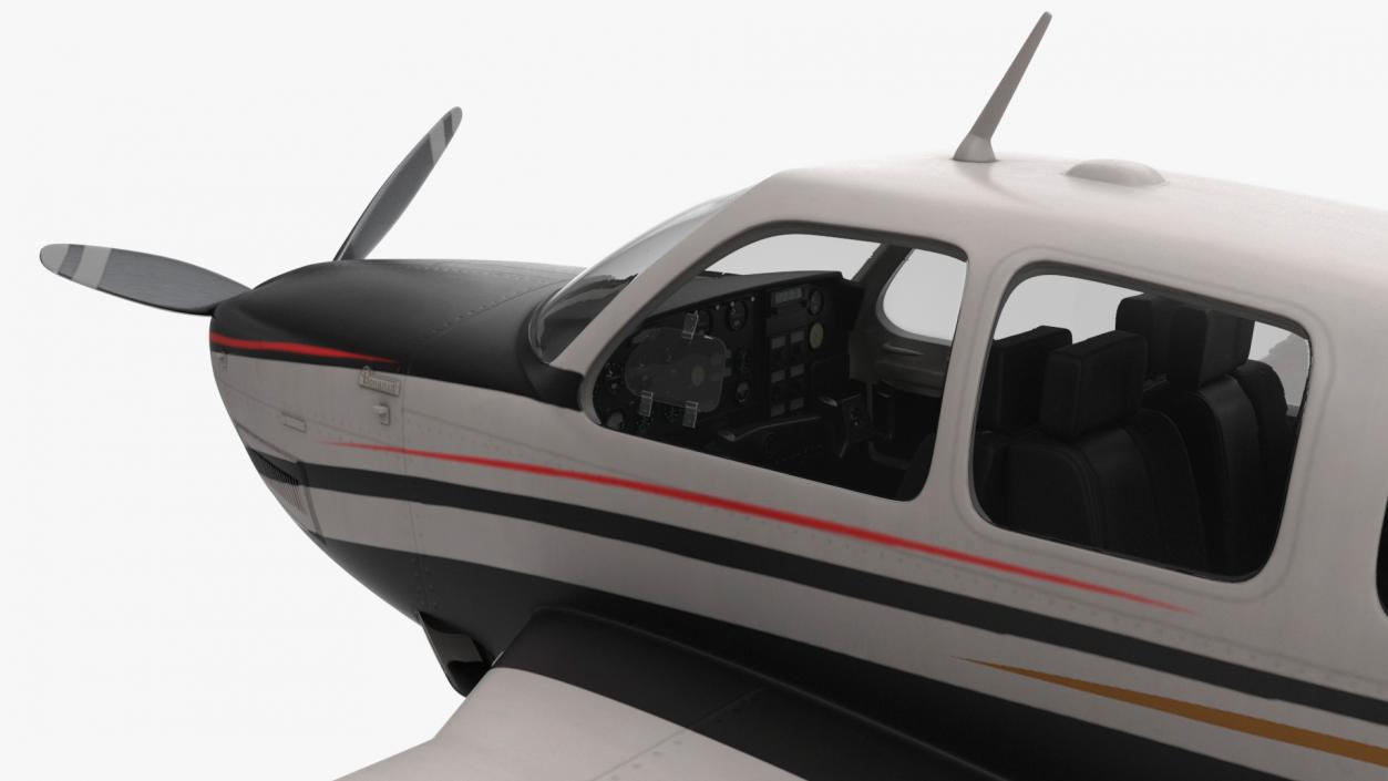 3D Flying Beechcraft Bonanza Plane