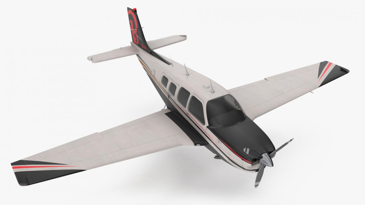 3D Flying Beechcraft Bonanza Plane