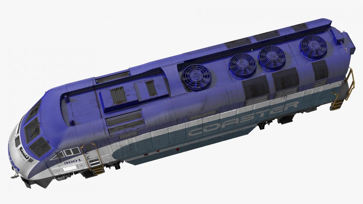 3D model Coaster F59PHI Locomotive