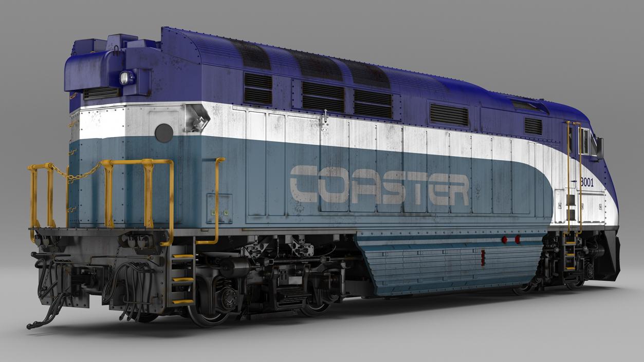 3D model Coaster F59PHI Locomotive