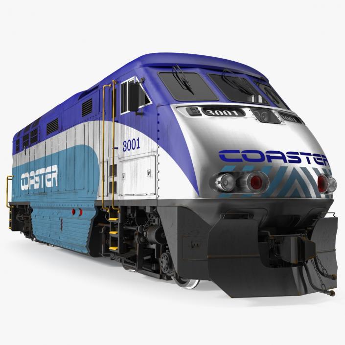 3D model Coaster F59PHI Locomotive